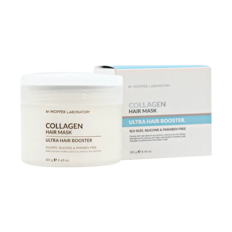 ماسک مو موپک مدل Collagen بدون سولفات مناسب انواع مو حجم 300 میلی لیتر