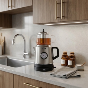 چای ساز BERT مدل BT-E513 با قوری تمام پیرکس