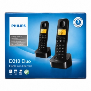 تلفن بی‌سیم دو گوشی فیلیپس مدل D210 Duo
