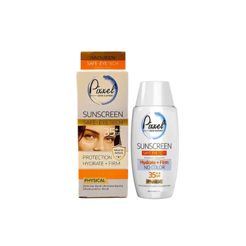کرم ضدآفتاب پیکسل SPF35  دور چشم فیزیکال بدون رنگ 50 میل 