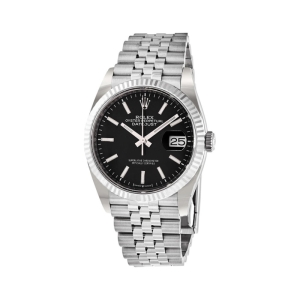 ساعت مردانه رولکس 41mm DateJust کوارتز نقره ای صفحه مشکی
