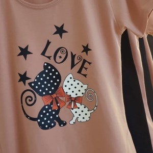 ست لباس نخی راحتی و خواب زنانه مدل کیتی love