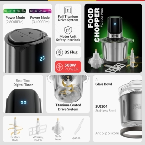 خردکن دوکاسه  فلر مدل FC500 pro