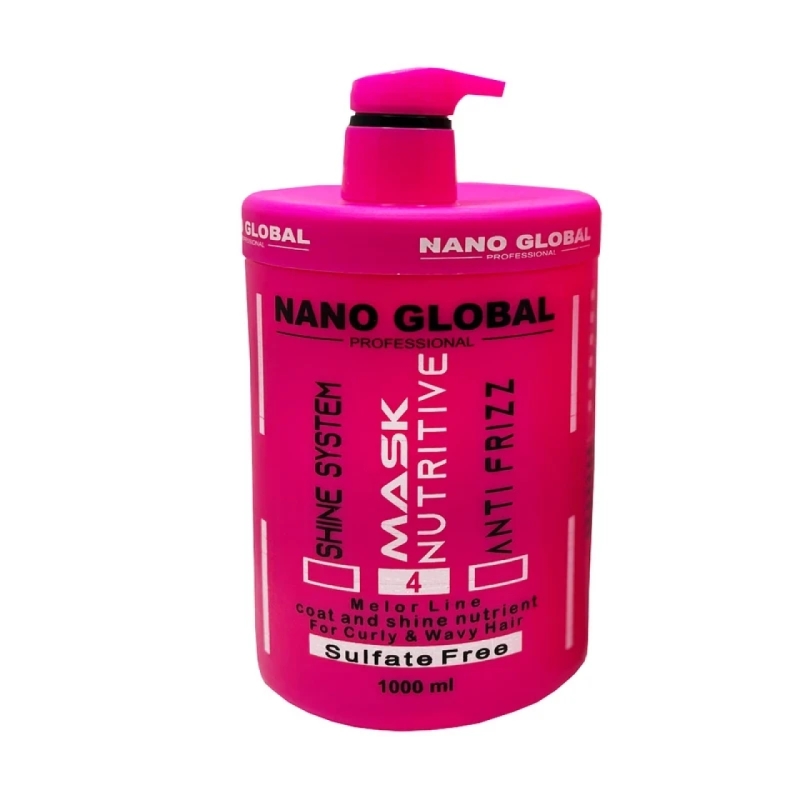 ماسک مو نانوگلوبال مدل Anti Frizz مناسب موهای فر و مجعد حجم 1000ml