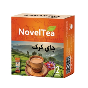 چای کرک زعفرانی کم شکر ناولتی جعبه 12 ساشه ای