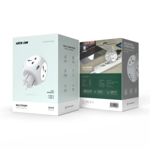 شارژر و تبدیل برق چند پورت گرین لاین مدل Green Lion MULTIPORT TRAVEL ADAPTER