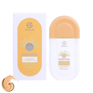 کرم ضدآفتاب رنگی صورت استیلن مدل All-In-One حجم 100ml
