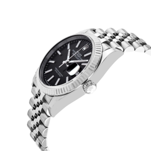 ساعت مردانه رولکس 41mm DateJust کوارتز نقره ای صفحه مشکی