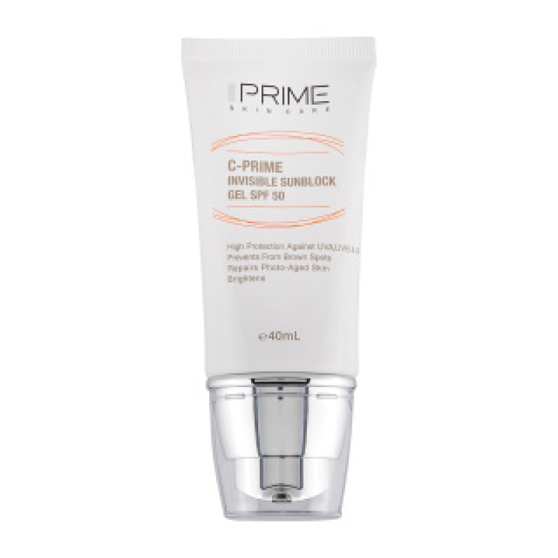 ژل ضد آفتاب پرایم بی رنگ SPF50 حاوی ویتامین سی حجم 40 میلی لیتر