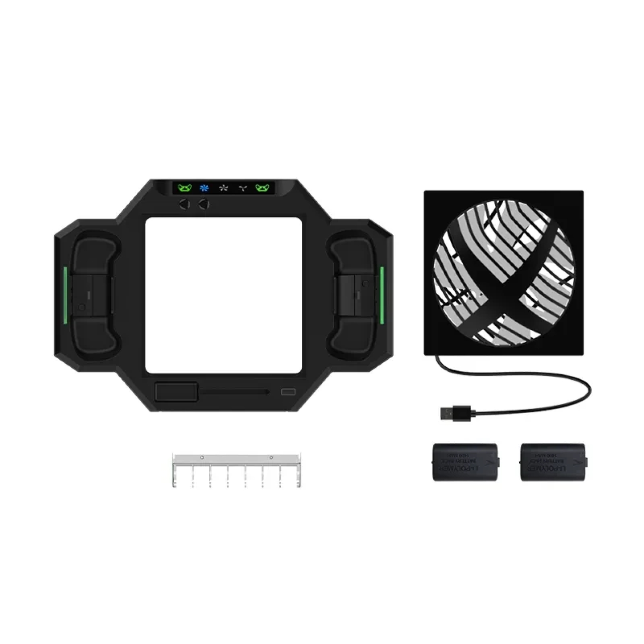 پایه شارژر ، باتری و فن RGB چند منظوره Xbox Series X آی پلی مدل HBX-608
