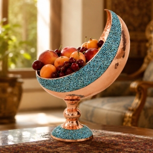 کشکول هلالی فیروزه کوبی مدل f359