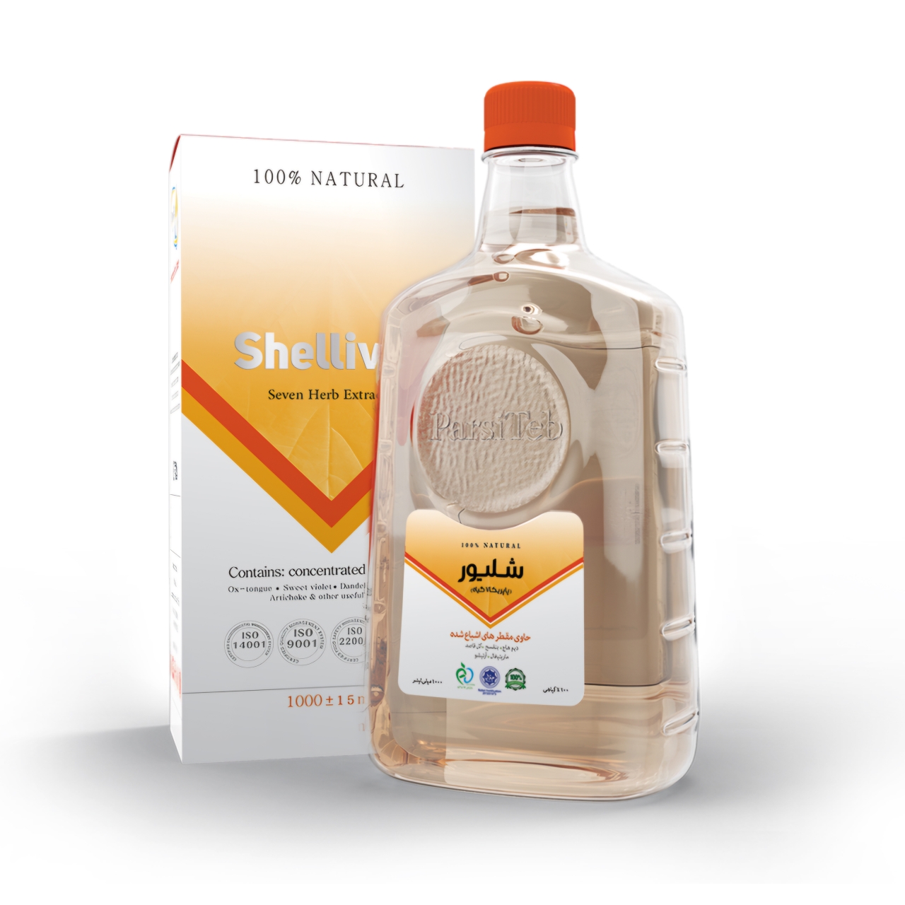 مقطر گیاهی شلیور 7 گیاه پارسی طب1 لیتری
