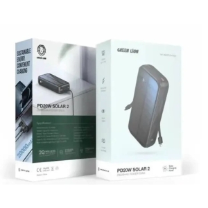 پاوربانک گرین لاین مدل PD20W solar 2 ظرفیت 20000 میلی آمپر ساعت