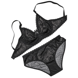 ست لباس زیر زنانه مدل گندمی رنگ مشکی