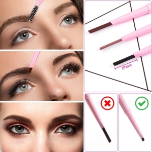 مداد ابرو پن کوتا مدل Double-Ended Blade قهوه ای تیره-02