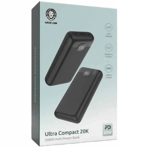 پاوربانک 20 وات گرین لاین مدل Ultra Compact ظرفیت 20000 میلی آمپر ساعت