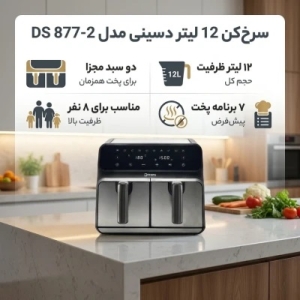 سرخ کن بدون روغن 12 لیتر دسینی مدل DS 877-2