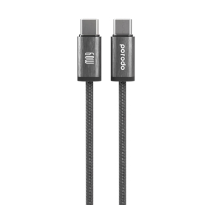 کابل شارژ ۲سر تایپ سی Porodo مدل PD-W60CC1-WH