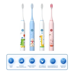 مسواک شارژی کودک ویبره ای با طرح های کارتونی مدل Kids electric toothbrush DY-332
