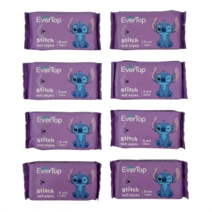 دستمال مرطوب کودک اورتاپ مدل Stitch MINI بسته 3 عددی