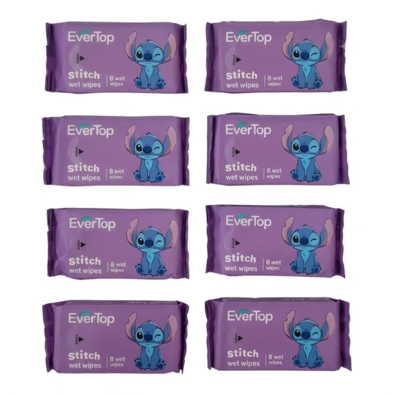 دستمال مرطوب کودک اورتاپ مدل Stitch MINI بسته 3 عددی