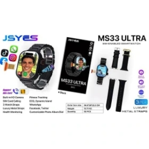 ساعت هوشمند JSYES مدل MS33 ULTRA با نمایشگر سوپر آمولد و بدنه تیتانیوم