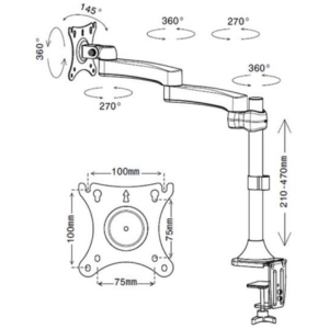 پایه رومیزی مانیتور LCDARM مدل LD-410B 
