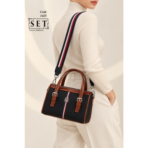 کیف زنانه رنگ مشکی طرح Tommy کد 1425 برند SET