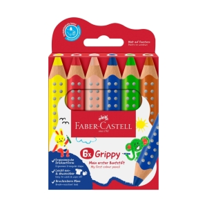 مداد رنگی 6 رنگ فابر کاستل مدل Grippy