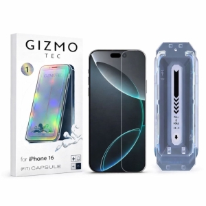 محافظ صفحه نمایش گیزمو مناسب iPhone 16 همراه با کیت نصب 