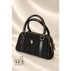 کیف زنانه رنگ مشکی طرح POLO کد 1423 برند SET