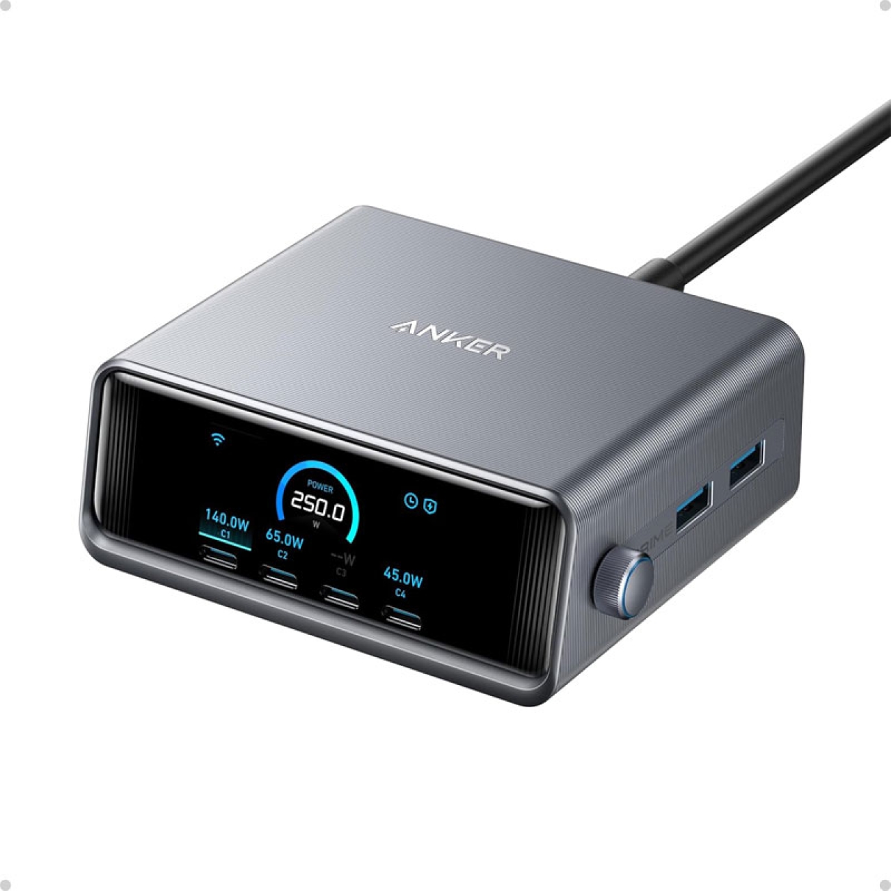 شارژر رومیزی انکر مدل Anker Prime Charger 250W, 6 Ports A2345