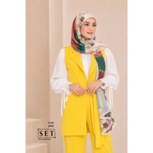 ست کلاسیک مدل الیسا رنگ زرد لیمویی کد 1868 برند SET