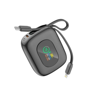 پاوربانک 22.5 وات بودی مدل PB823B ظرفیت 10000 میلی‌آمپرساعت به همراه 2 کابل USB-C و lightning