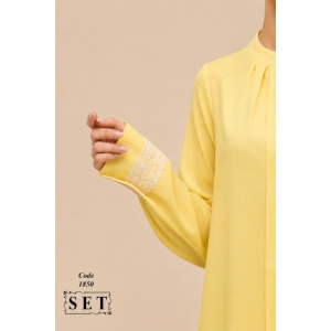 شومیز مدل طراوت رنگ لیمویی کد 1850 برند SET