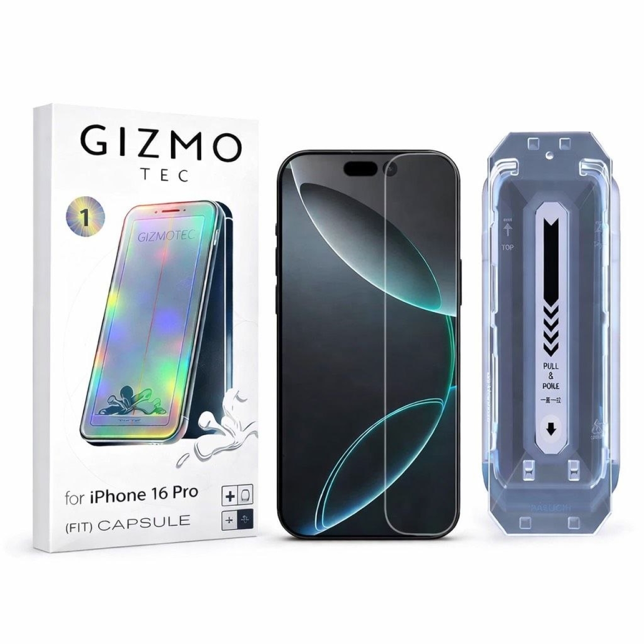 محافظ صفحه نمایش گیزمو مناسب iPhone 16 Pro همراه با کیت نصب 