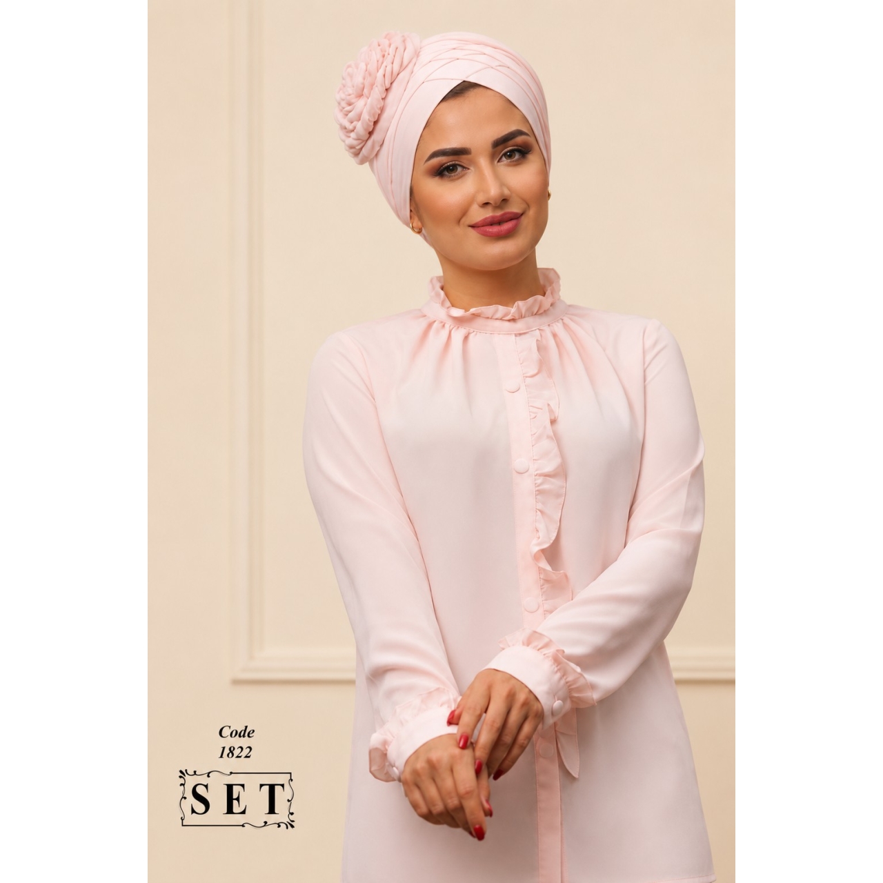 شومیز مدل الماس رنگ پنککی کد 1822 برند SET