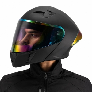 کلاه کاسکت فک متحرک استیل برد مدل SB21 BLACK به همراه طلق اضافه رنگی