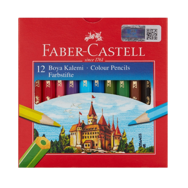 مداد رنگی 12 رنگ فابر کاستل مدل Eco pencils cardboard 