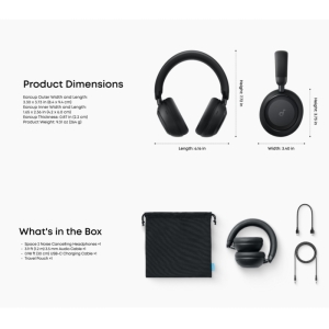 هدفون بلوتوثی انکر مدل Soundcore Space 2 با نویز کنسلینگ فعال ANC، صدای Hi-Res و شارژدهی تا 70 ساعت