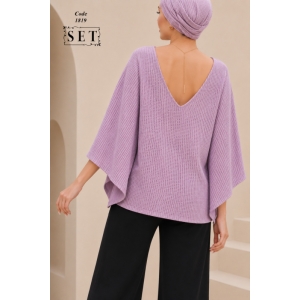 شومیز مجلسی مدل نگار رنگ یاسی کد 1819 برند SET