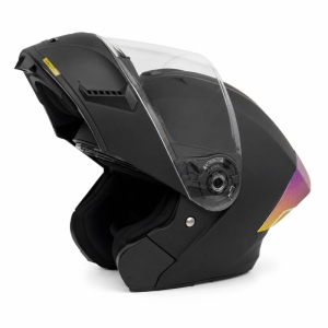 کلاه کاسکت فک متحرک استیل برد مدل SB21 BLACK به همراه طلق اضافه رنگی