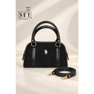 کیف زنانه رنگ مشکی طرح POLO کد 1423 برند SET