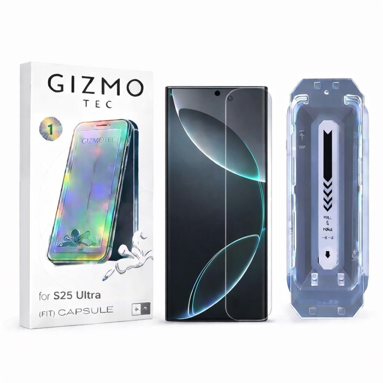 محافظ صفحه نمایش گیزمو مناسب Galaxy S25 Ultra همراه با کیت نصب