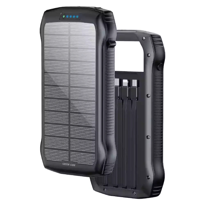 پاوربانک خورشیدی 20 وات ظرفیت 20000 میلی آمپر گرین لاین مدل Solar Force GNSOLF20PBBK