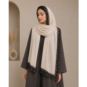 شال روزمره مادام گیپور مشکی