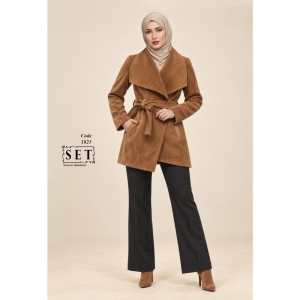 پالتو مخمل مدل لارا رنگ دارچینی کد 1823 برند SET