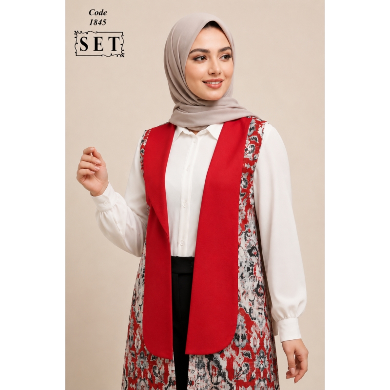 وست مجلسی مدل رُزِتی طرح ترنج کد 1845 برند SET