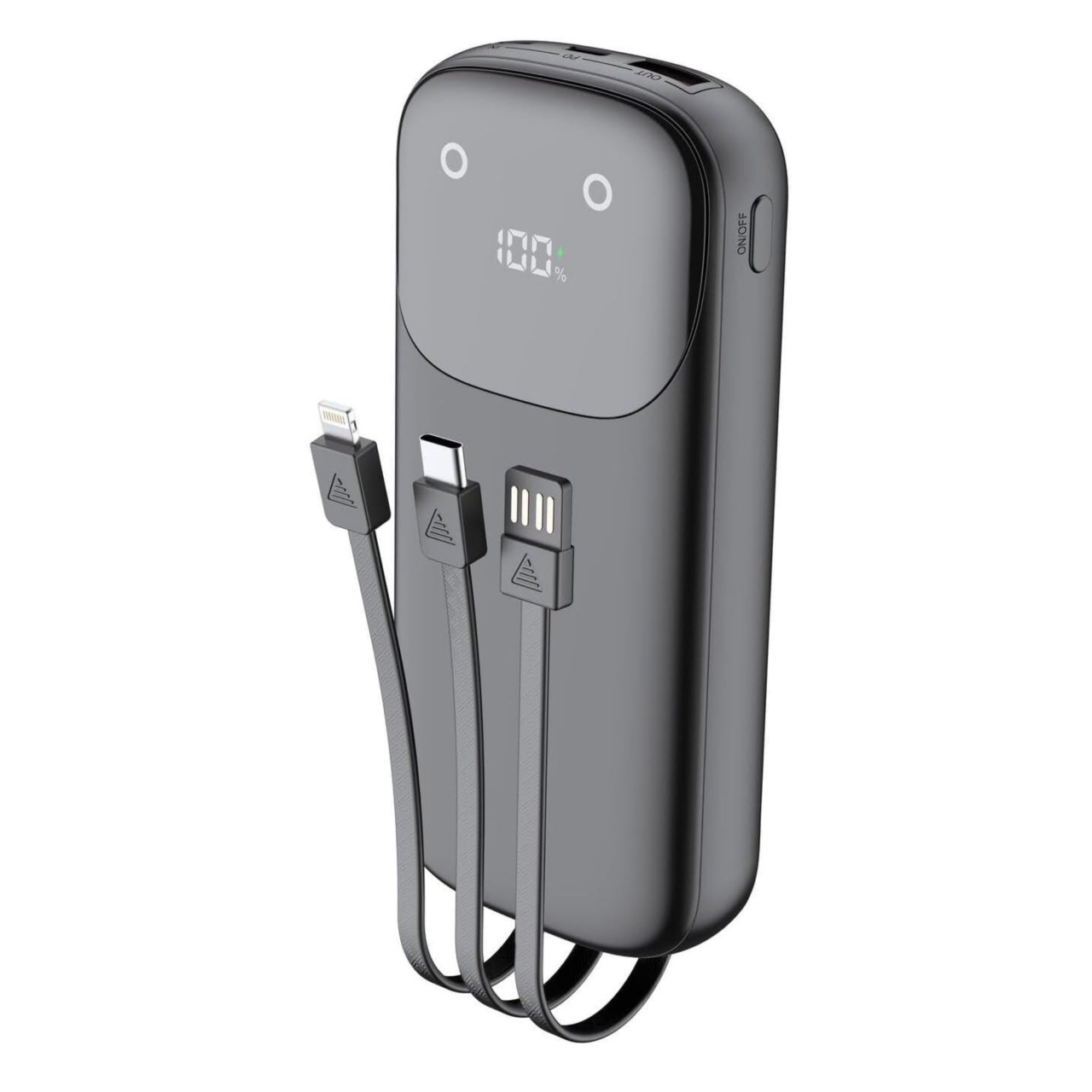 پاوربانک 22.5 وات بودی مدل PB083B1 ظرفیت 10000 میلی‌آمپرساعت به همراه سه کابل USB-A، USB-C و لایتنینگ