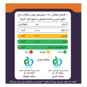 هات چاکلت با تاپینگ فندق بدون شکر و شیرین شده با استویا پپتینا جعبه 6 عددی